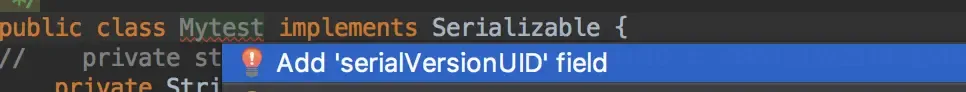 IntelliJ action for generating serialVersionUID